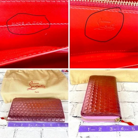 SOLD ⭐️Christian Louboutin pink patent leather long zippy zip around wallet w… - Picture 16 of 16